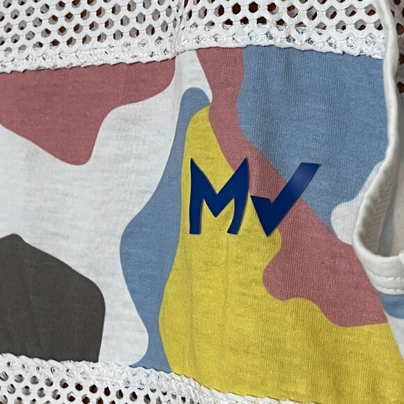 Mens Tank In Mesh White - Picture 3 of 7